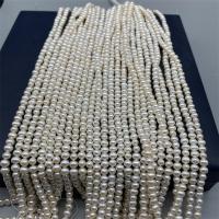 Rice Cultured Freshwater Pearl Beads, DIY, white, 4-5mm Approx 15 Inch 