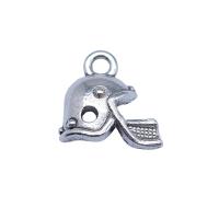 Zinc Alloy Jewelry Pendants, Helmet, antique silver color plated, vintage & DIY, silver color 