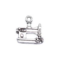 Zinc Alloy Jewelry Pendants, Sewing Machine, antique silver color plated, DIY 