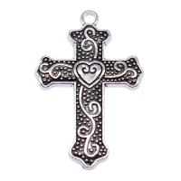 Zinc Alloy Cross Pendants, antique silver color plated, DIY 