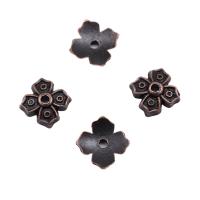 Zinc Alloy Bead Caps, Flower, antique copper color plated, DIY 