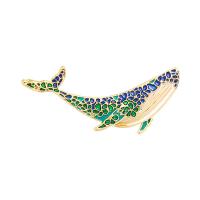 Enamel Brooch, Zinc Alloy, Whale, fashion jewelry & for woman 