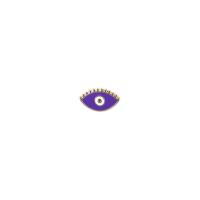 Zinc Alloy Evil Eye Pendant, gold color plated, DIY & enamel 