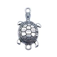 Pendentifs animaux en alliage de zinc, tortue, Plaqué de couleur d'argent, Vintage & DIY & boucle de 1/1 Vendu par PC