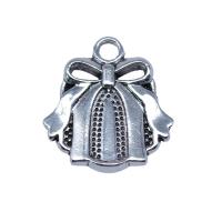 Zinc Alloy Christmas Pendants, gift shape, antique silver color plated, vintage & DIY 