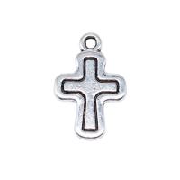 Zinc Alloy Cross Pendants, antique silver color plated, vintage & DIY 