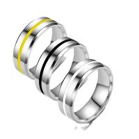 Anillo de dedo de acero Titanium de, Partículas de acero, engomada de gota, Joyería & unisexo & diverso tamaño para la opción, más colores para la opción, 8mm, Vendido por UD