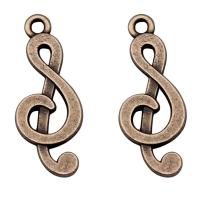 Zinc Alloy Jewelry Pendants, Music Note, plated, vintage & DIY 