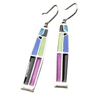 Zinc Alloy Drop Earring, epoxy gel, fashion jewelry & for woman 