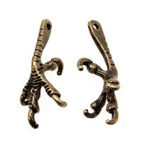 Zinc Alloy Jewelry Pendants, Claw, plated, vintage & DIY 