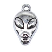 Zinc Alloy Jewelry Pendants, Alien, antique silver color plated, vintage & DIY 