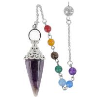 Gemstone Pendulum, with Zinc Alloy & Unisex Approx 7.2 Inch 