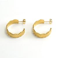 Boucles d'oreilles en acier titane, Plaqué d'or 18K, bijoux de mode & pour femme Vendu par paire