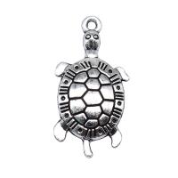 Pendentifs animaux en alliage de zinc, tortue, Plaqué de couleur d'argent, Vintage & DIY Vendu par PC