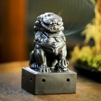 Porcelain Incense Burner, Lion, handmade, for home and office & durable 