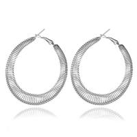 Zinc Alloy Hoop Earring, plated, fashion jewelry & for woman 