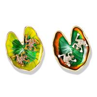 Enamel Brooch, Zinc Alloy, plated, fashion jewelry & for woman & with rhinestone 