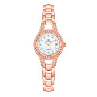 Women Wrist Watch, Zinc Alloy, with Glass, Singaporean movement, Round, plated, Life water resistant & for woman & with rhinestone 25mm Approx 20 cm 