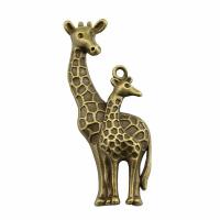 Pendentifs animaux en alliage de zinc, Girafe, Placage, Vintage & DIY, plus de couleurs à choisir Vendu par PC