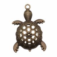 Pendentifs animaux en alliage de zinc, tortue, Placage, Vintage & DIY & creux, plus de couleurs à choisir Vendu par PC