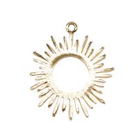 Zinc Alloy Jewelry Pendants, Sun, gold color plated, vintage & DIY & hollow 