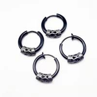 Mens acier inoxydable Hoop boucles d'oreilles, Acier inoxydable 304, Placage ionique sous vide, bijoux de mode & styles différents pour le choix & pour homme, plus de couleurs à choisir, Vendu par PC