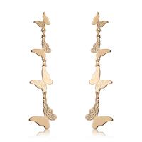 Zinc Alloy Drop Earring, Butterfly, gold color plated, fashion jewelry & for woman, golden 