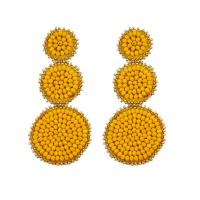 Glass Seed Beads Earring, Zinc Alloy, with Seedbead, fashion jewelry & for woman 