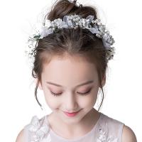 Fashion Baby Headband, Zinc Alloy, with Crystal & Plastic Pearl, handmade, fashion jewelry & for children 