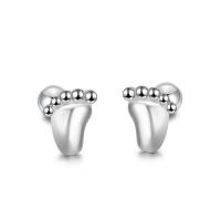 Sterling Silver Stud Earring, Argent sterling 925, Pied, Style coréen & pour femme, argent Vendu par paire