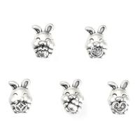 Sterling Silver Spacer Beads, 925 Sterling Silver, Rabbit, DIY Approx 2.5mm 