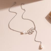 Collier de perles en plastique, perle de plastique, avec chaîne en laiton, Placage, bijoux de mode & pour femme, plus de couleurs à choisir Environ 23.93 pouce, Vendu par PC