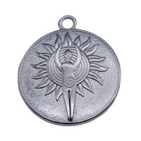 Zinc Alloy Jewelry Pendants, Flat Round, plated, vintage & DIY 