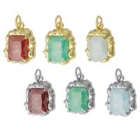 Pendentifs en laiton zircon cubique (CZ), Placage de couleur argentée, bijoux de mode & DIY & avec zircone cubique, plus de couleurs à choisir Vendu par PC