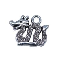 Zinc Alloy Jewelry Pendants, Dragon, antique silver color plated, vintage & DIY 