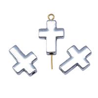 Zinc Alloy Cross Pendants, antique silver color plated, vintage & DIY 