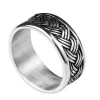 Anillo de dedo de acero Titanium de, Partículas de acero, Joyería & diverso tamaño para la opción & para hombre, color original, Vendido por UD