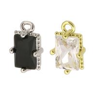 Cubic Zirkonia (CZ) Messing Anhänger, goldfarben plattiert, Modeschmuck & DIY & mit kubischem Zirkonia, keine, 6.5x10x4mm, verkauft von PC