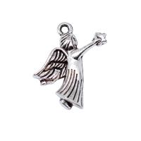 Zinc Alloy Jewelry Pendants, Angel, antique silver color plated, vintage & DIY 