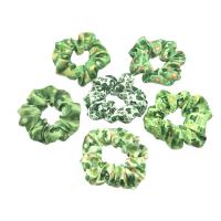 Hair Scrunchies, Satin, fashion jewelry & for woman, green 