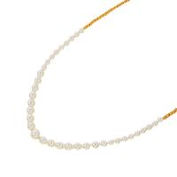 Collier de perles en plastique, Acier inoxydable 304, avec perle de plastique, avec 2.75inch chaînes de rallonge, Plaqué d'or, bijoux de mode & chaîne à billes & pour femme Environ 13.78 pouce, Vendu par PC