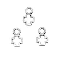 Zinc Alloy Cross Pendants, antique silver color plated, DIY & hollow 