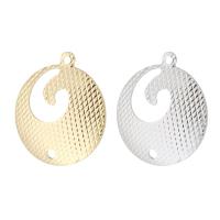 Brass Jewelry Pendants, Round, plated, fashion jewelry & DIY 