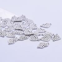 Stainless Steel Heart Pendants, 304 Stainless Steel, Vacuum Ion Plating, DIY & 1/1 loop 