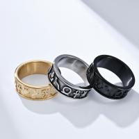 Edelstahl Fingerring, 304 Edelstahl, poliert, Modeschmuck & unisex & verschiedene Größen vorhanden, keine, 8mm, verkauft von PC