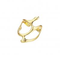 Zinc Alloy Finger Ring, gold color plated, fashion jewelry & for woman & hollow, 5.6cm 