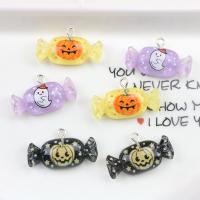 Cartoon Resin Pendant, with Iron, Candy, anoint, Halloween Design & DIY 