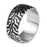 Anillo de dedo de acero Titanium de, Partículas de acero, Ungir, Joyería & diverso tamaño para la opción & para hombre, color original, Vendido por UD