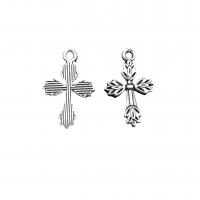 Zinc Alloy Cross Pendants, antique silver color plated, vintage & DIY Approx 