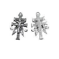 Zinc Alloy Cross Pendants, antique silver color plated, vintage & DIY Approx 